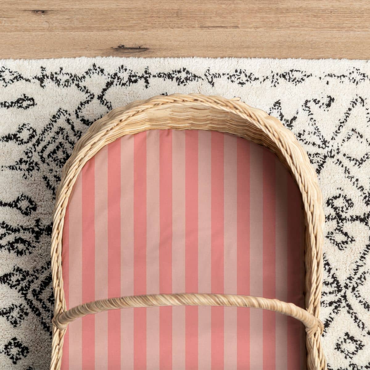 Little Human Linens Waterproof Small Bassinet Sheet - Peach Candy