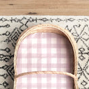 Little Human Linens Waterproof Small Bassinet Sheet - Pink Gingham