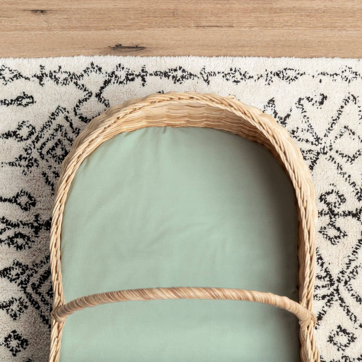 Little Human Linens Waterproof Small Bassinet Sheet - Sage