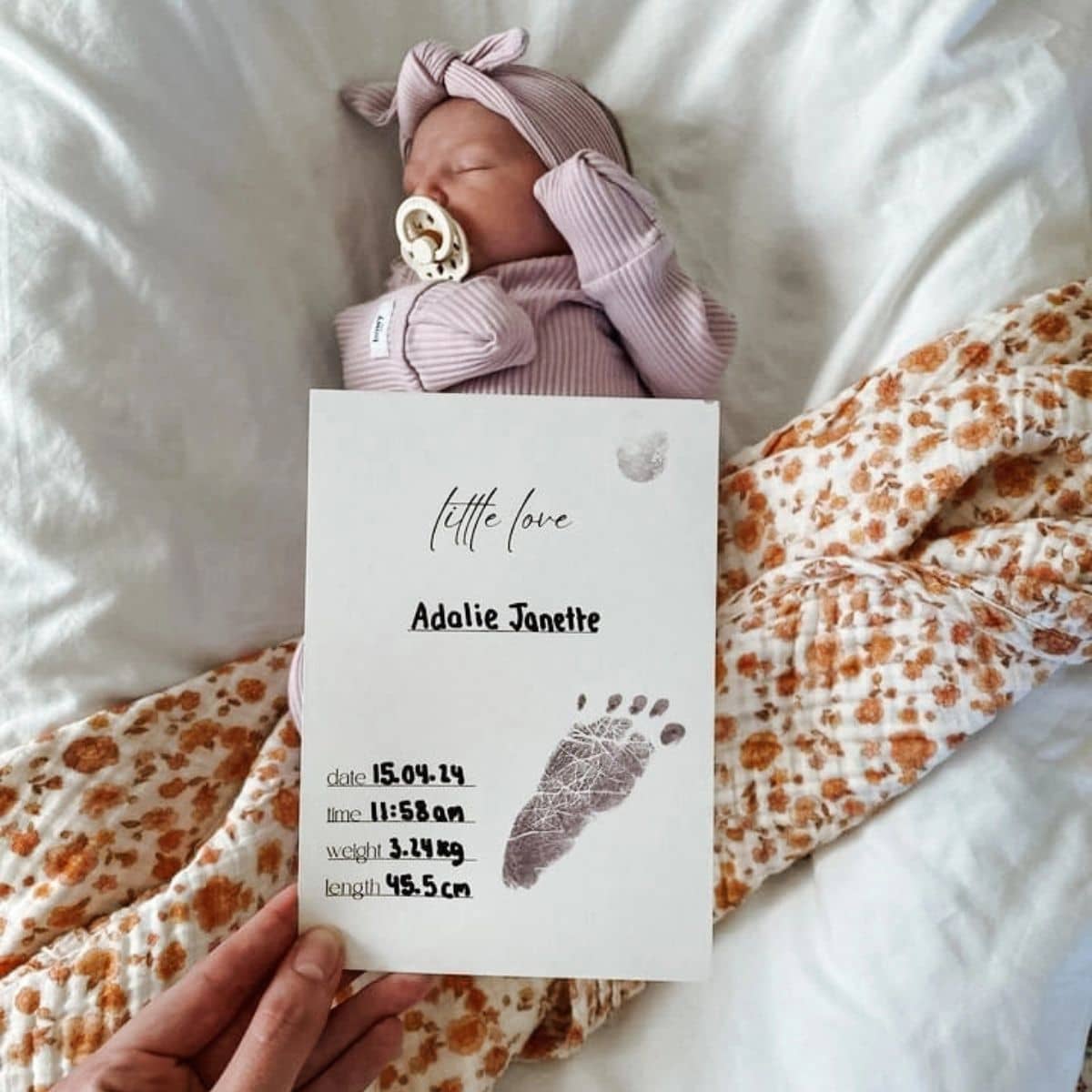 Little Lullaby Inkless Milestone Cards