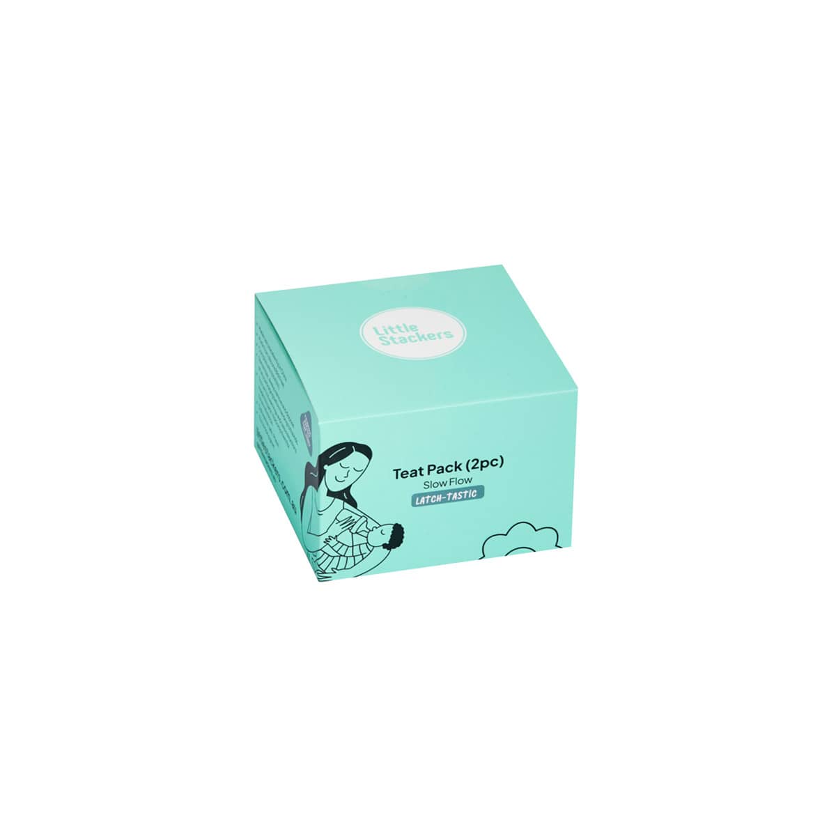 Little Stackers Baby Bottle Teat - Latchtastic - Twin Pack - Slow Flow