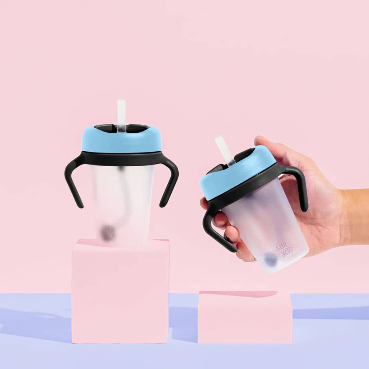 Little Stackers Sippy Cup - Twin Pack - Blue/Black