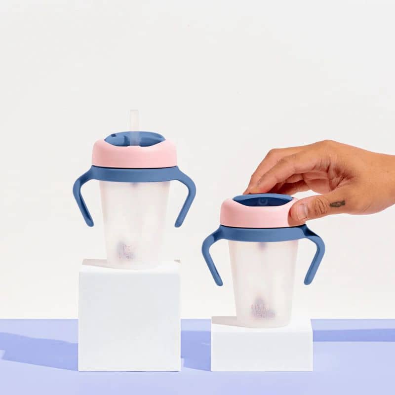 Little Stackers Sippy Cup - Twin Pack - Pink and Navy