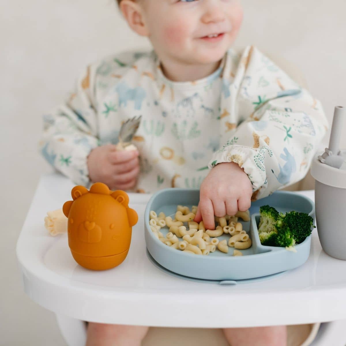LouLou Lollipop Long Sleeve Bib - Safari Jungle