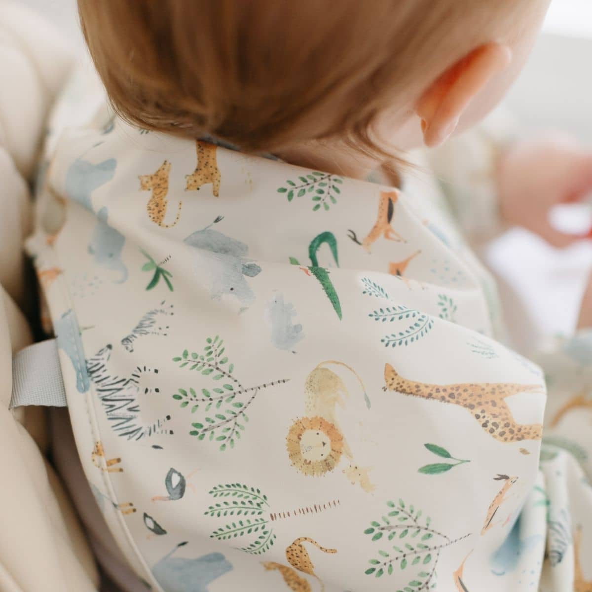 LouLou Lollipop Long Sleeve Bib - Safari Jungle