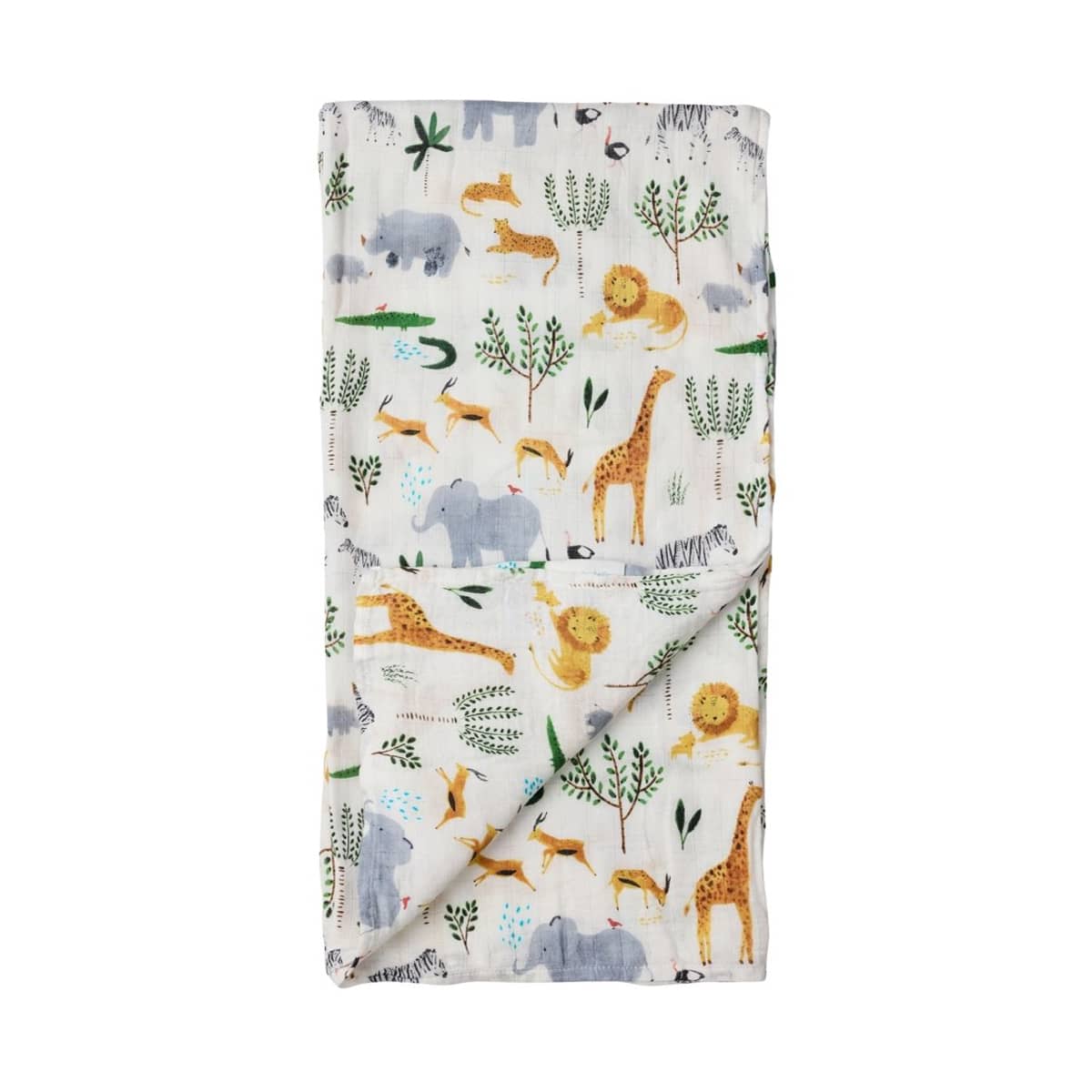 LouLou Lollipop Muslin Swaddle - Safari Jungle