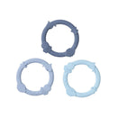 LouLou Lollipop Wild Teether Ring Set - Blue Fog