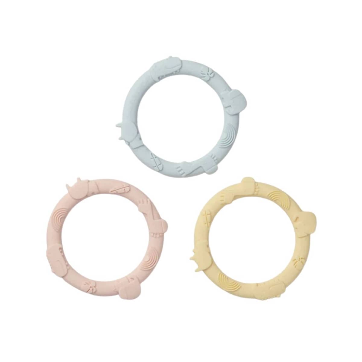 LouLou Lollipop Wild Teether Ring Set - Pastel
