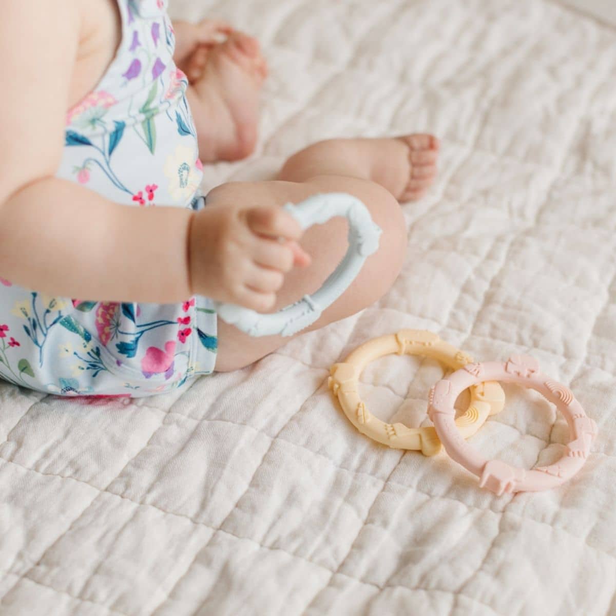 LouLou Lollipop Wild Teether Ring Set - Pastel
