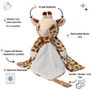 Love By Emi Lullaby and White Noise Comforter - Aria the Giraffe