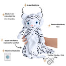 Love By Emi Lullaby and White Noise Comforter - Delly the White Tiger