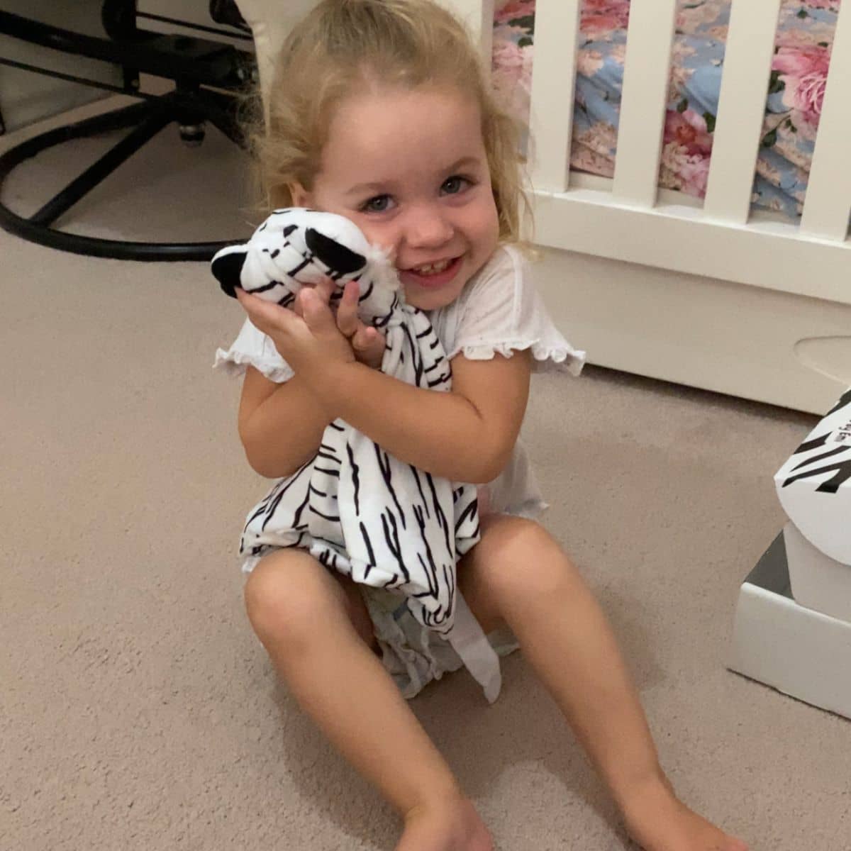 Love By Emi Lullaby and White Noise Comforter - Delly the White Tiger