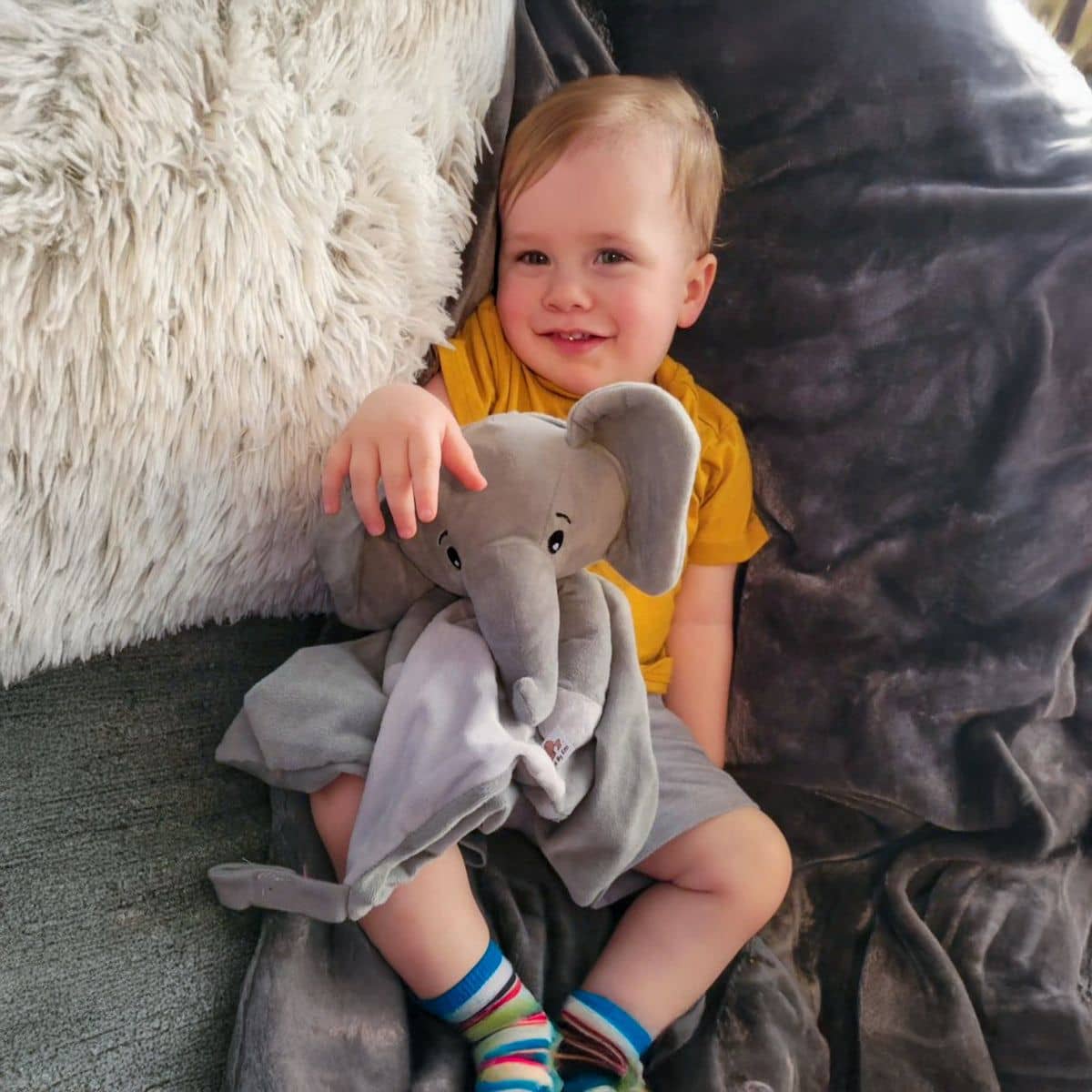 Love By Emi Lullaby and White Noise Comforter - Ellie the Elephant