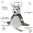 Love By Emi Lullaby and White Noise Comforter - Harli the Husky