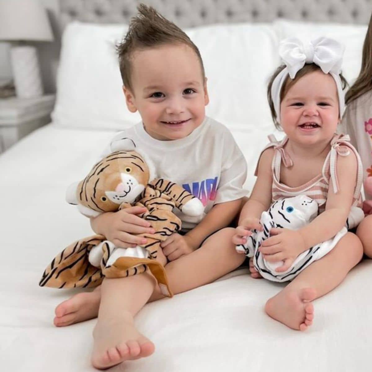 Love By Emi Lullaby and White Noise Comforter - Indi the Tiger