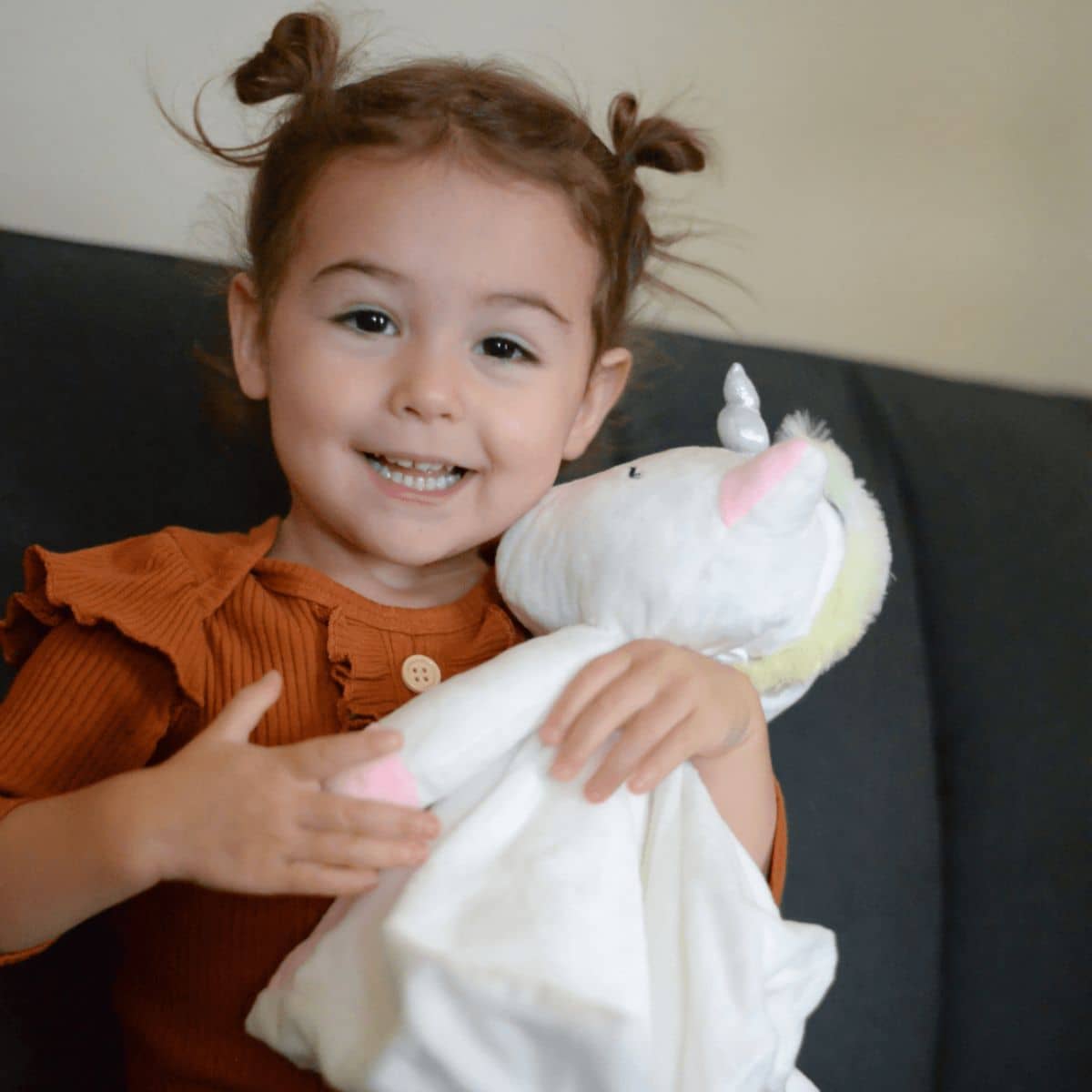 Love By Emi Lullaby and White Noise Comforter - Maisie the Unicorn