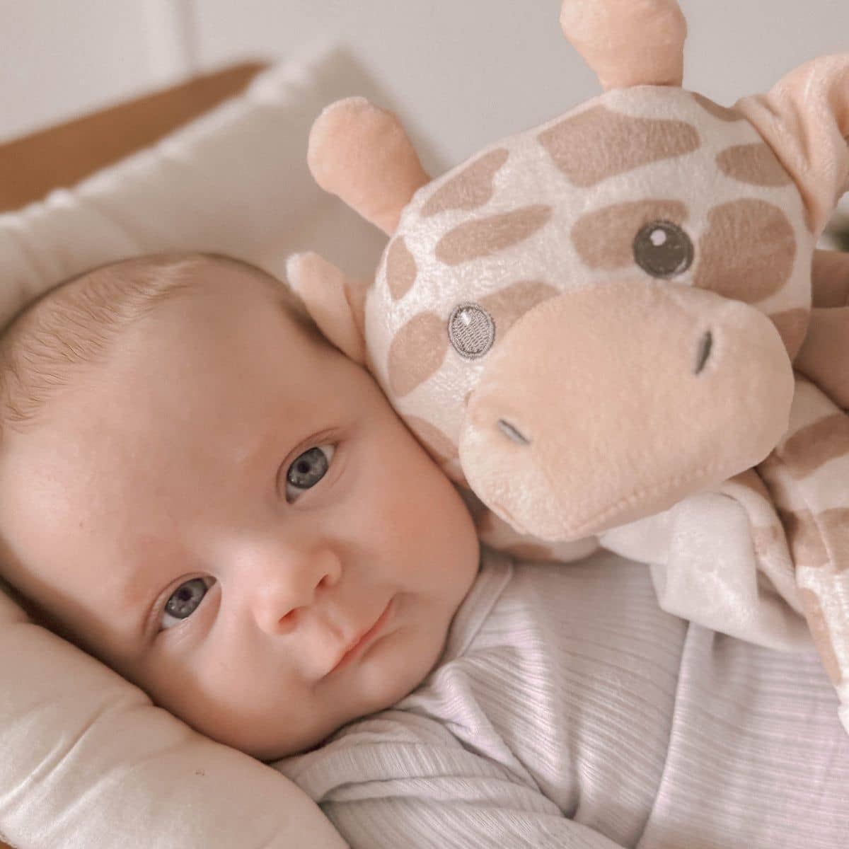 Love By Emi Lullaby and White Noise Comforter - Shay the Giraffe