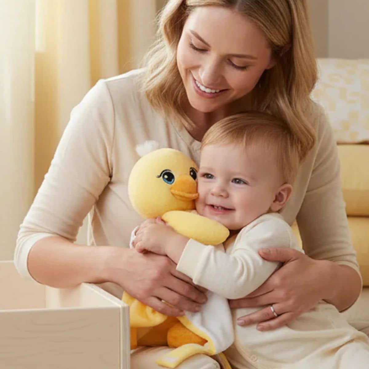 Love By Emi Lullaby and White Noise Comforter - Zaylee the Duck