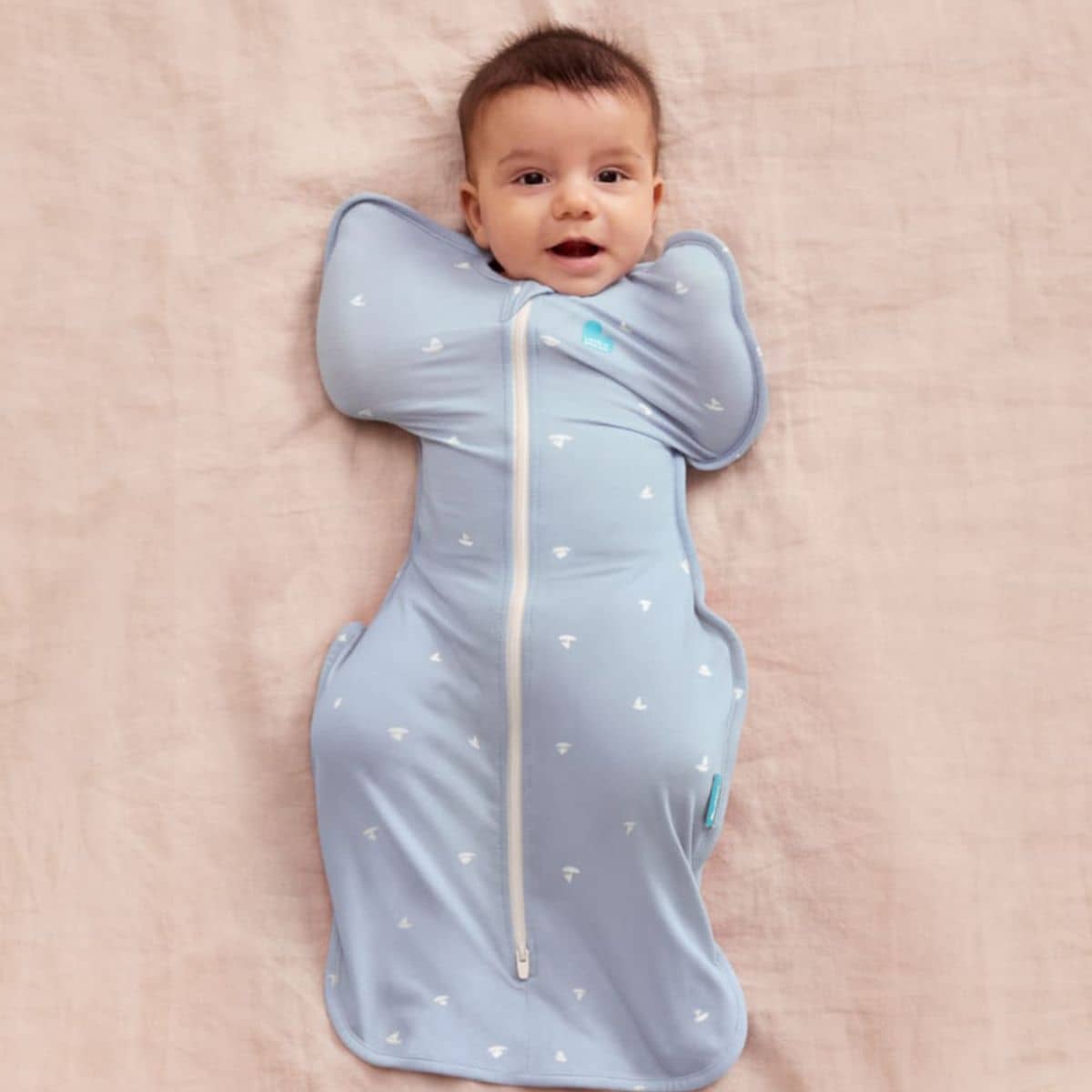Love to Dream Original Swaddle UP 1.0 TOG Bamboo Viscose - Mist Blue Boats