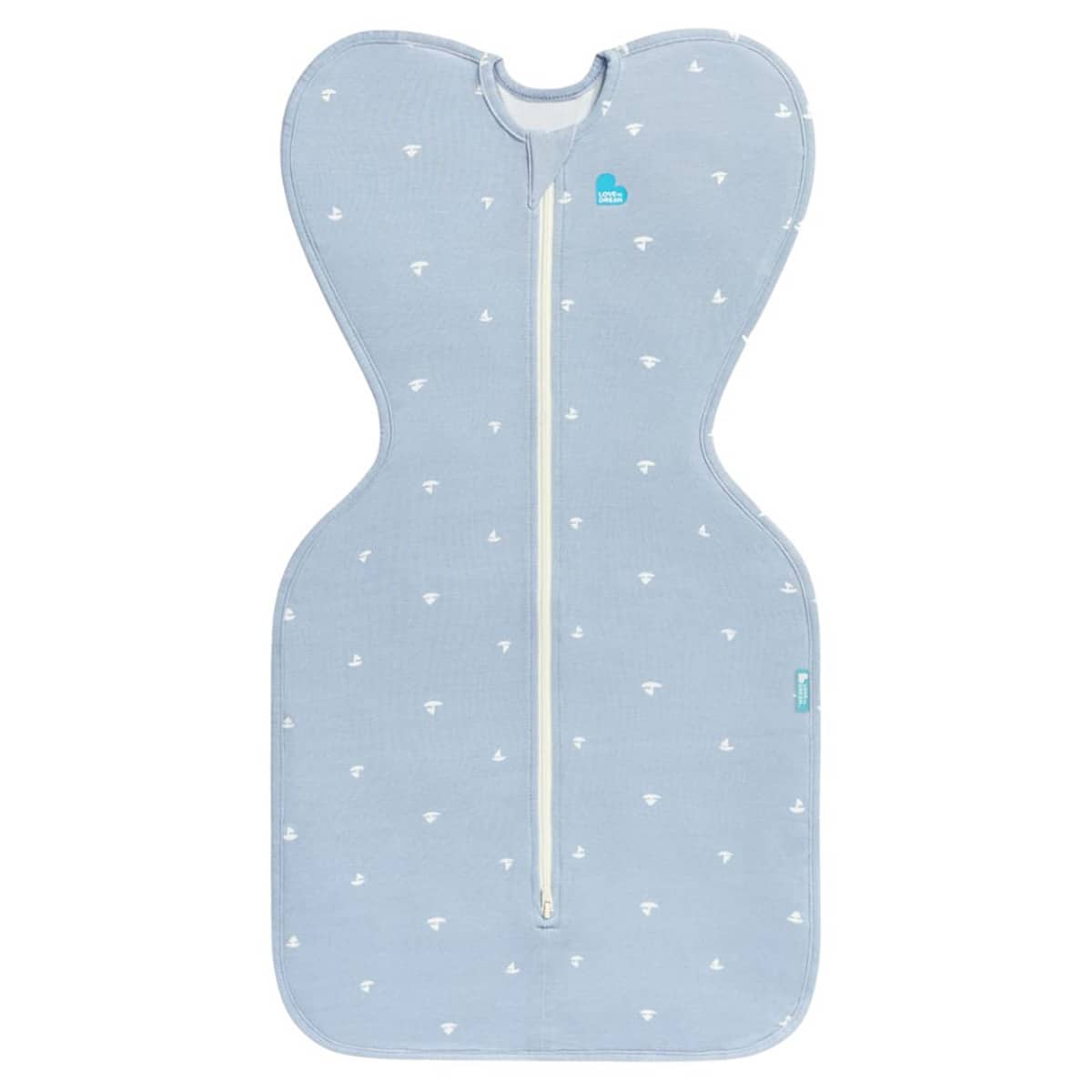 Love to Dream Original Swaddle UP 1.0 TOG Bamboo Viscose - Mist Blue Boats