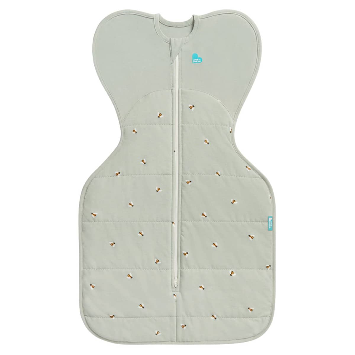 Love to Dream Original Swaddle UP Quilted Stretch Cotton - Olive Bees