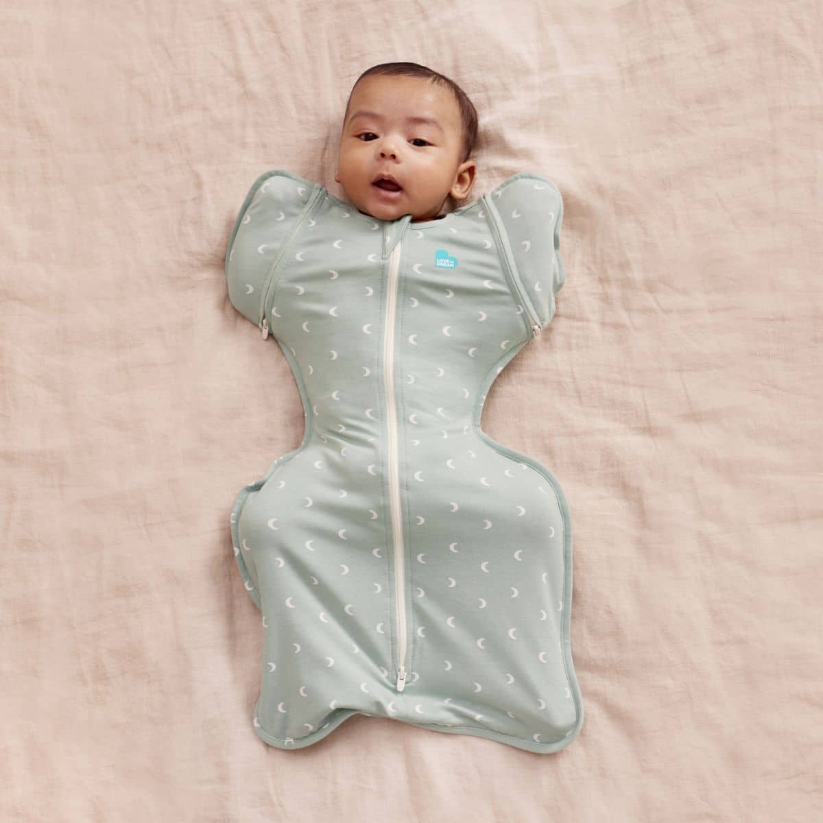 Love to Dream Transition Swaddle UP 1.0 TOG Stretch Cotton - Olive Moon