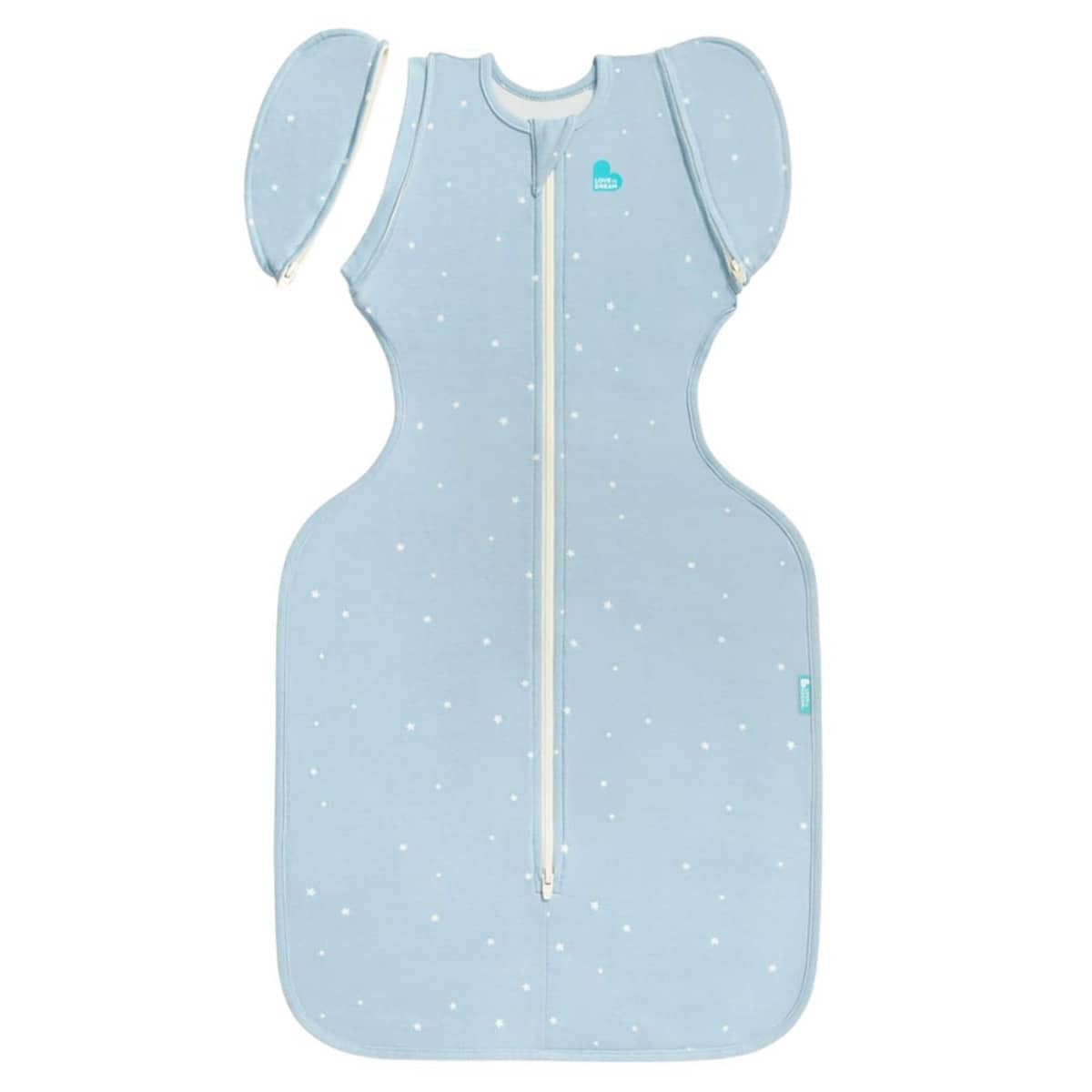 Love to Dream Transition Swaddle UP 1.0 TOG Stretch Cotton - Powder Blue Twinkle