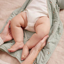 Love to Dream Transition Swaddle UP 2.5 TOG Quilted Stretch Cotton - Olive Bees