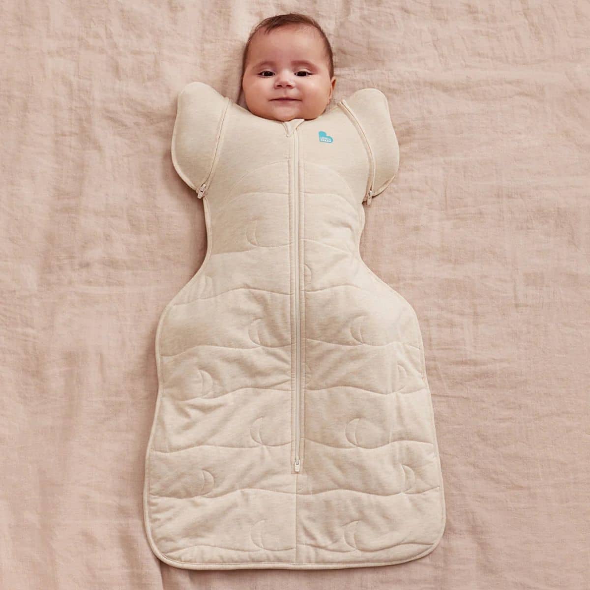 Love to Dream Transition Swaddle UP 3.5 TOG Quilted Stretch Cotton - Oatmeal