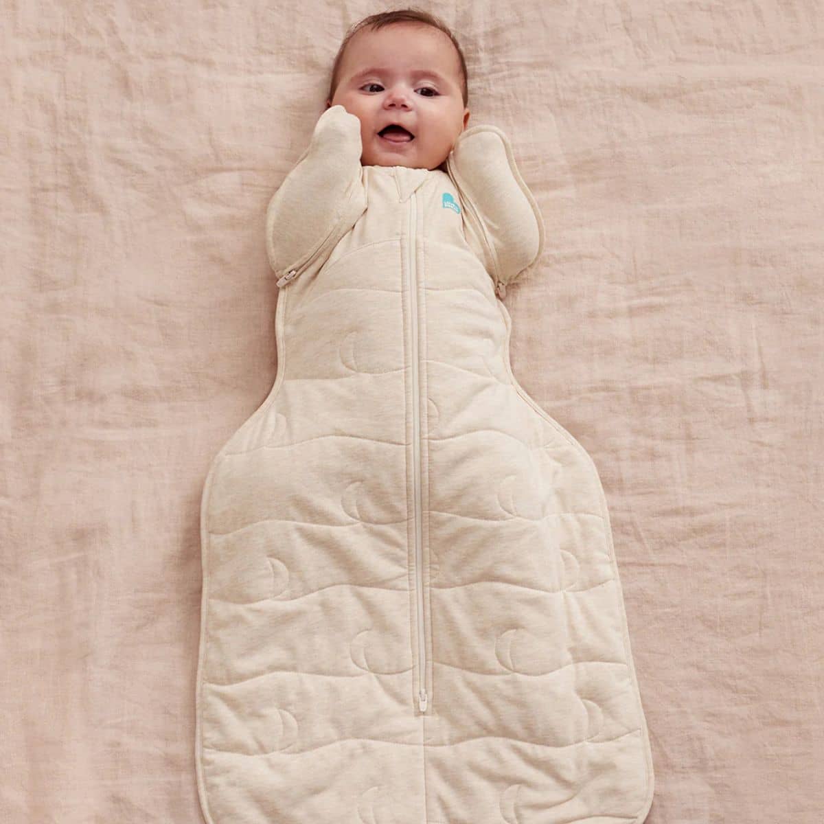 Love to Dream Transition Swaddle UP 3.5 TOG Quilted Stretch Cotton - Oatmeal