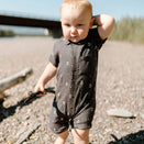 L'ovedbaby Organic Muslin Short Sleeve Coverall - Chia Anchor