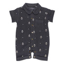 L'ovedbaby Organic Muslin Short Sleeve Coverall - Chia Anchor