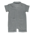 L'ovedbaby Organic Muslin Short Sleeve Coverall - Moonstone