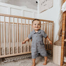 L'ovedbaby Organic Muslin Short Sleeve Coverall - Moonstone
