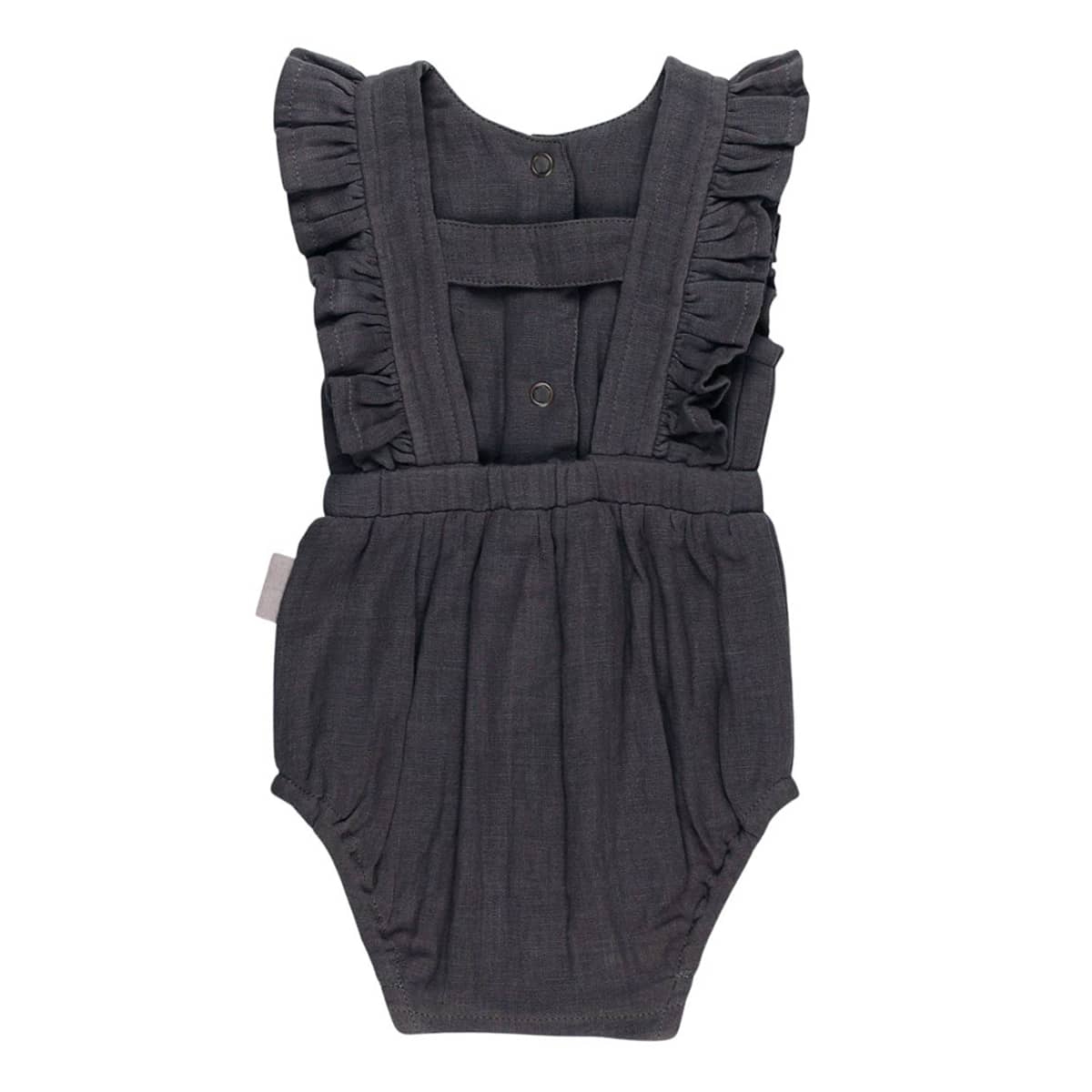L'ovedbaby Organic Muslin Ruffle Bodysuit - Chia Seed