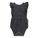 L'ovedbaby Organic Muslin Ruffle Bodysuit - Chia Seed