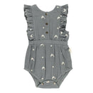 L'ovedbaby Organic Muslin Ruffle Bodysuit - Moonstone Dolphin