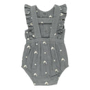 L'ovedbaby Organic Muslin Ruffle Bodysuit - Moonstone Dolphin