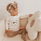 Luna Mae Creations - Large Cushion - White Latte Daisy