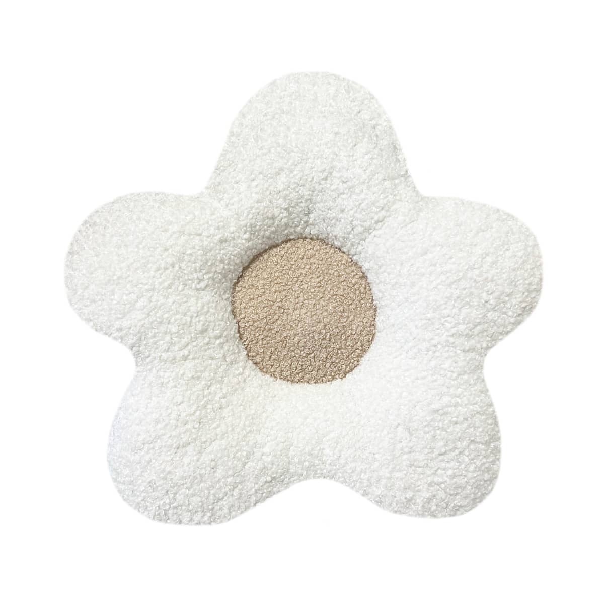 Luna Mae Creations - Large Cushion - White Latte Daisy