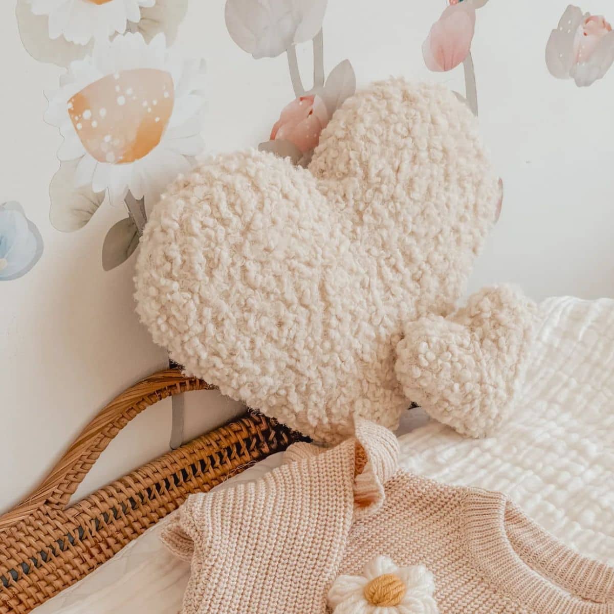 Luna Mae Creations - Medium Cushion - Sherpa Heart
