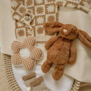 Luna Mae Creations - Pacifier Holder - Gingham Boucle Daisy
