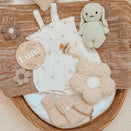 Luna Mae Creations - Pacifier Holder - Sherpa Daisy