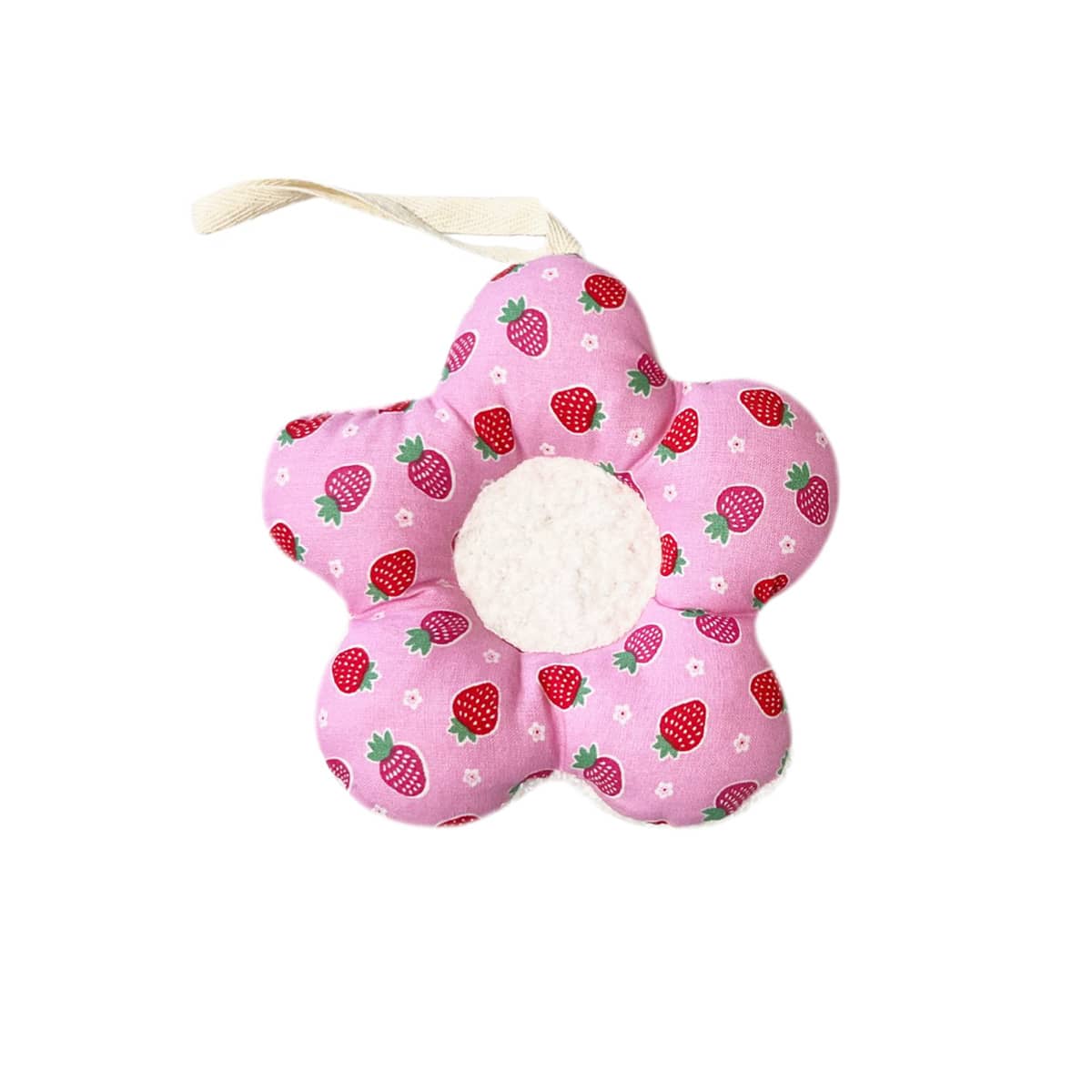 Luna Mae Creations - Pacifier Holder - Strawberry Boucle Daisy