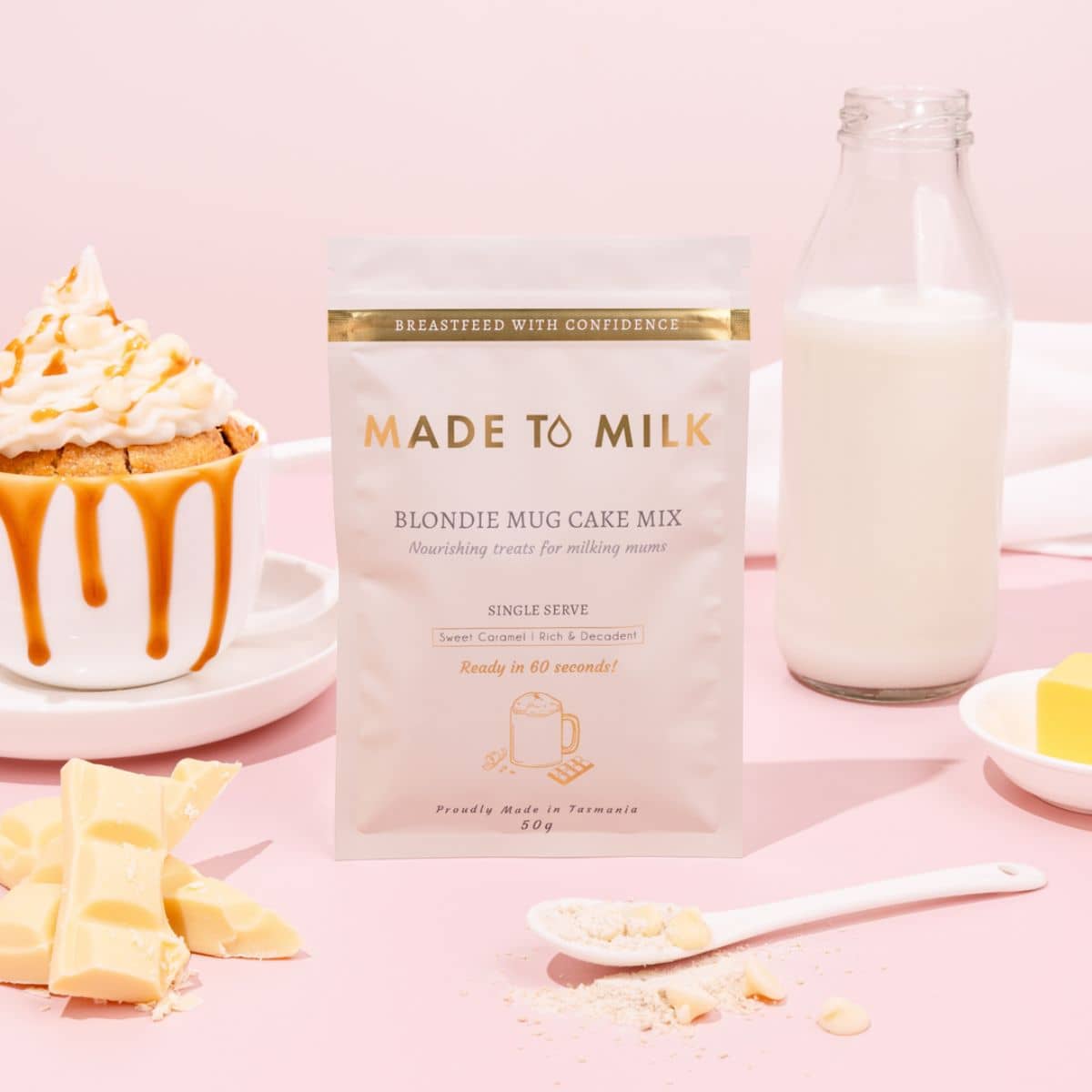 Made to Milk Lactation Blondie Mug Cake Mix - Single Serve