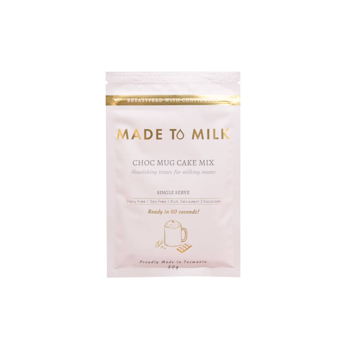 Made to Milk Lactation Chocolate Mug Cake Mix - Single Serve