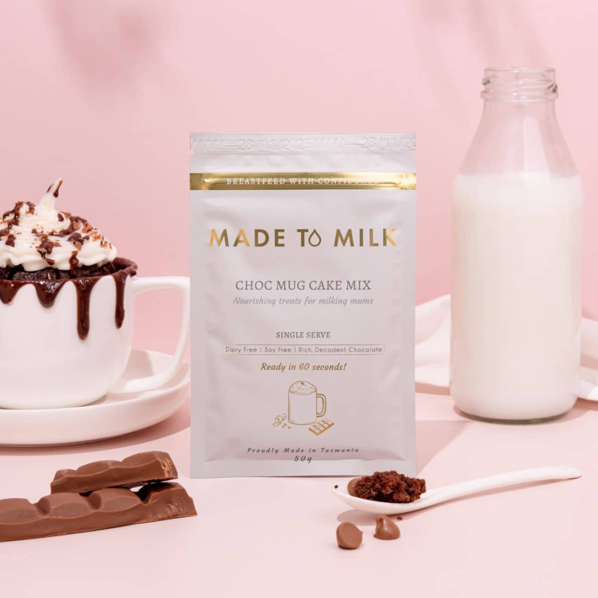 Made to Milk Lactation Chocolate Mug Cake Mix - Single Serve