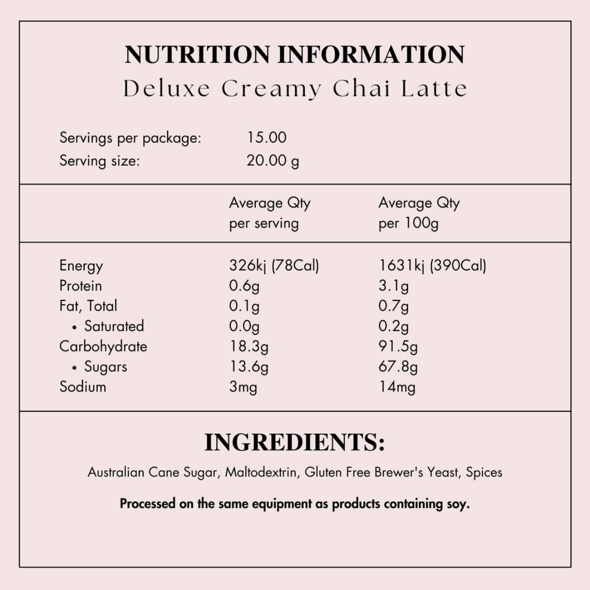 Made to Milk - Lactation Creamy Chai Latte