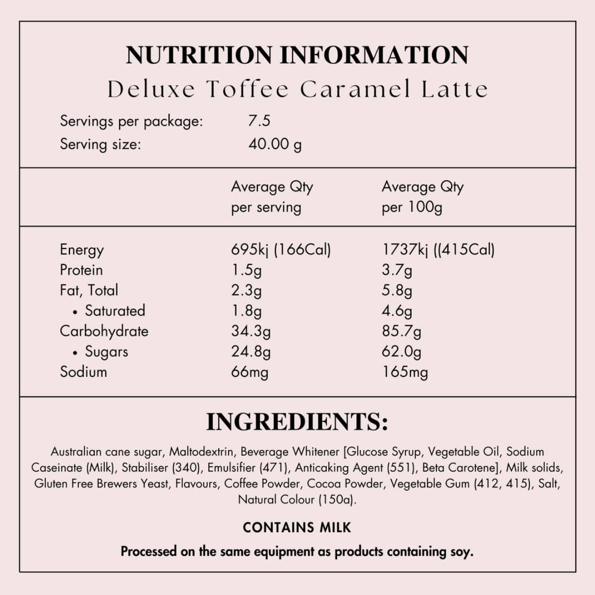 Made to Milk - Lactation Toffee Caramel Latte