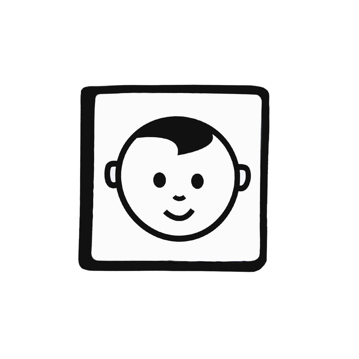 Mesmerised Faces for Baby Organic Cloth Book